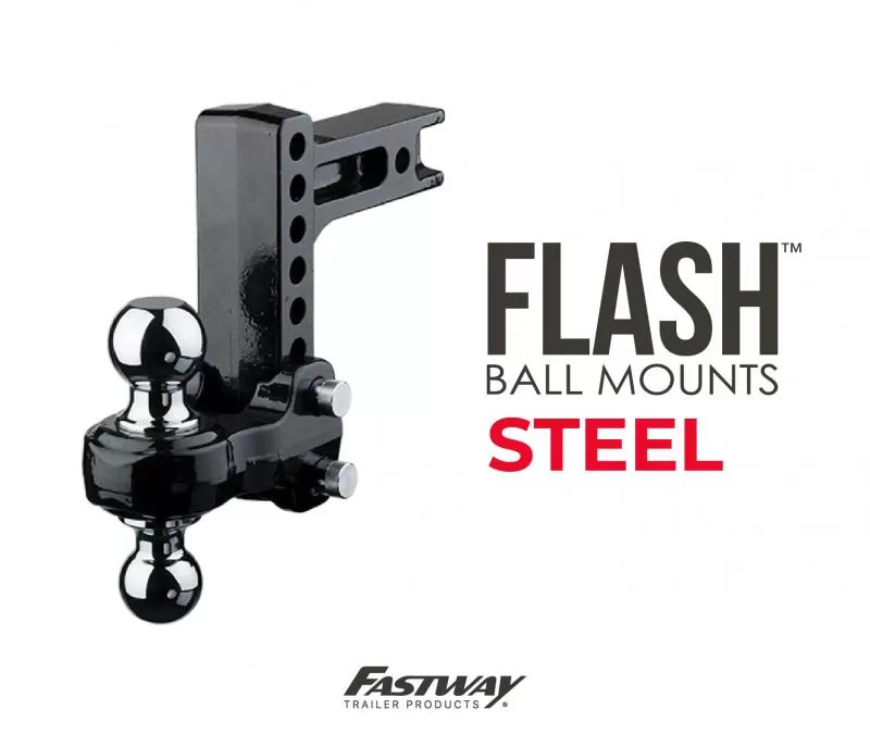 Fastway Trailer 12K Rating 6 inch Flash Solid Steel Ball Mount - 49-00-5600